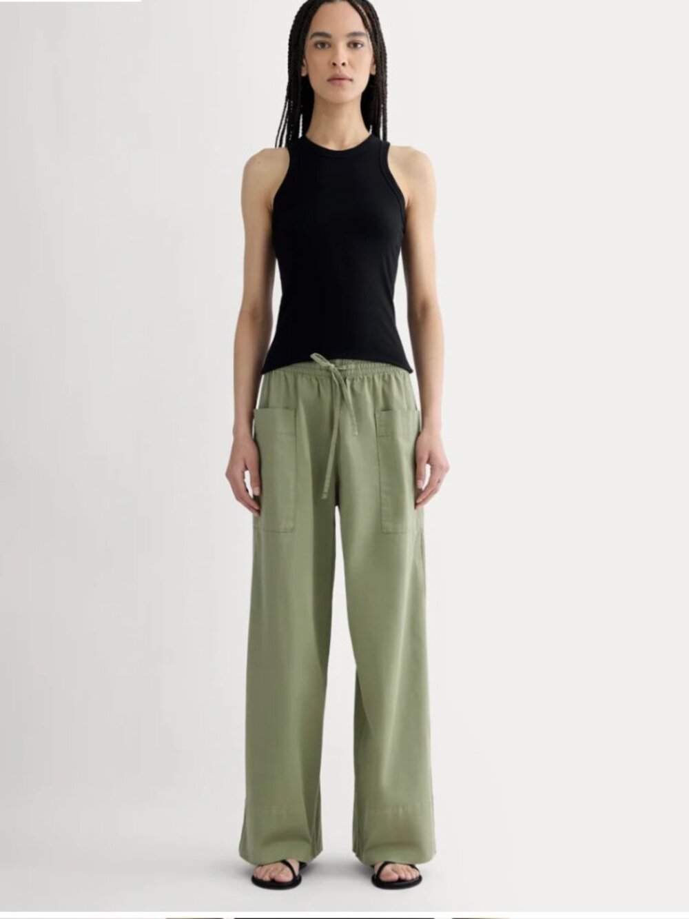 NWT Everlane The Easy Cargo Pant Sagebrush Green Organic Cotton M